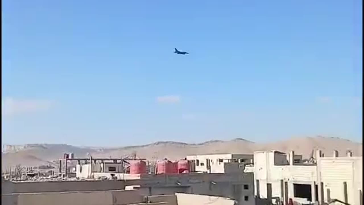 American fighter jets are flying at low altitude over Palmyra, Syria, after the ISIS attacked