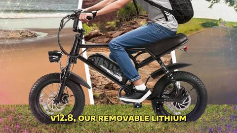 HUAYIHONG A13 Electric Bike 250W Motor 36V12.8AH Battery 16-inch Fat Tire Off-road E-bike