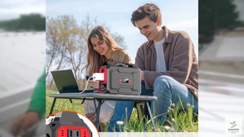 Apowking 146Wh Portable Power Station Bank 200W Peak(100W Rated) Solar Powered P