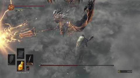 Hitless SL1 Nameless King + King of the Storm (Dark Souls 3)