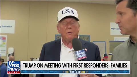 President Trump reflects on meeting families affected by the Texas floods