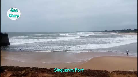 Goa Day-3: Candolim Beach, Sinquerim Beach, Sinquerim Fort, Aguada Fort, Aguada Jail and Jail beach