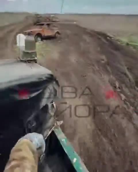 Group of Russian Soldiers Running the Gauntlet