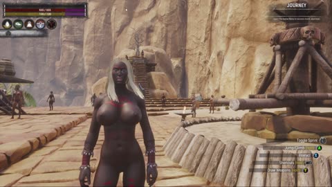 Conan Exiles farming Berserkers naked busty boobs Breast Expansion huge tits