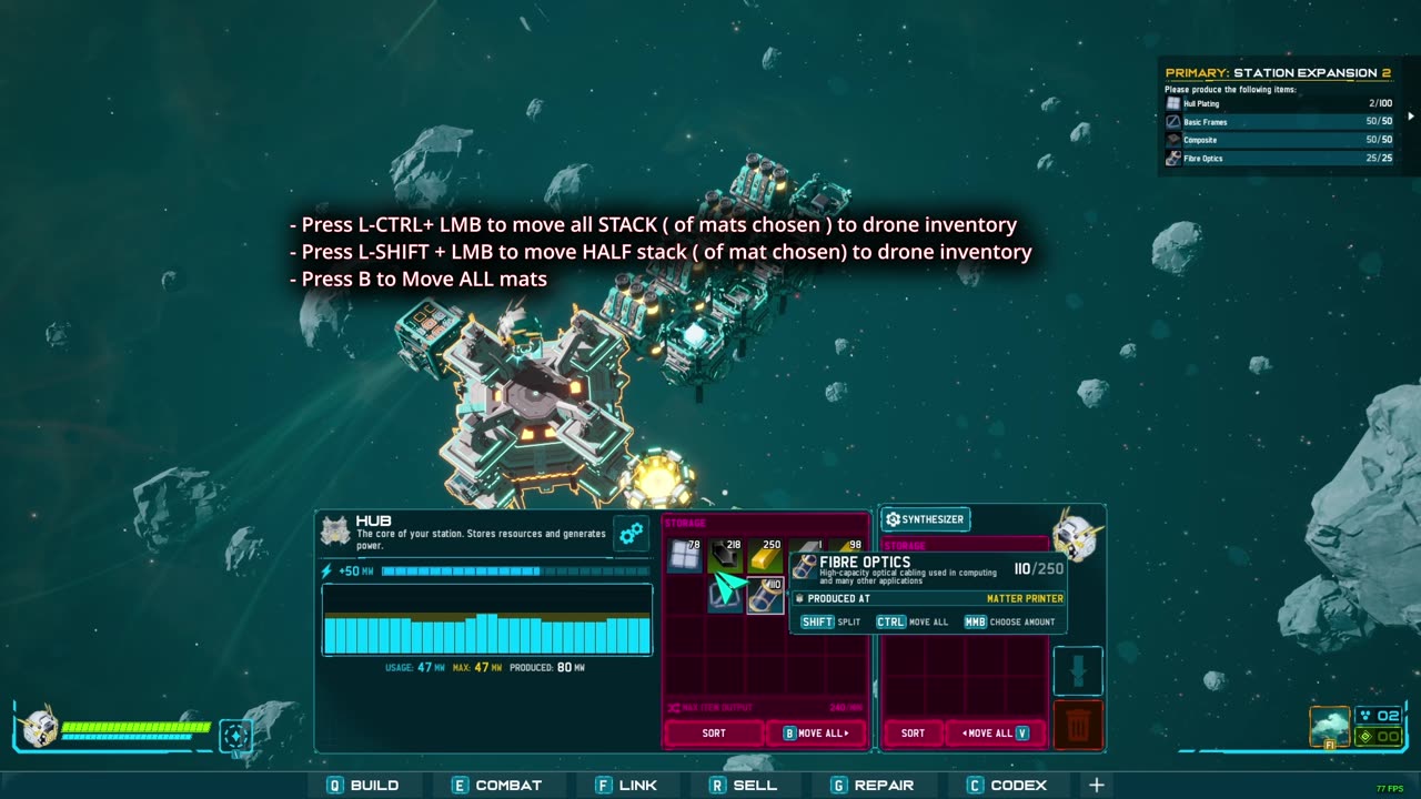 Outworld Station│TUTORIAL - How to get HULL PLATING, BASIC FRAME, Composite, Fibre Optic