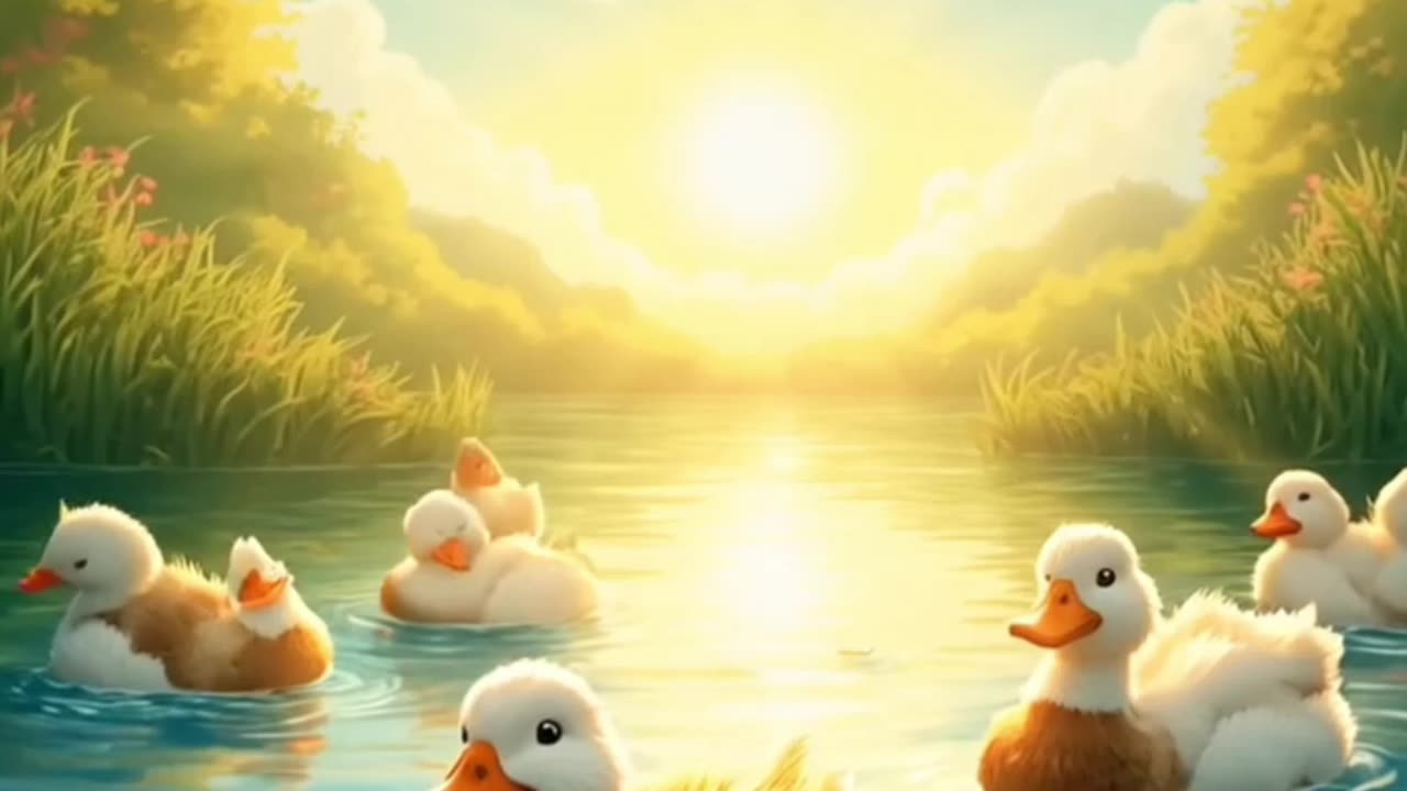 Watch these happy ducks waddle, HappyDucks #AIVideo #CuteAnimals