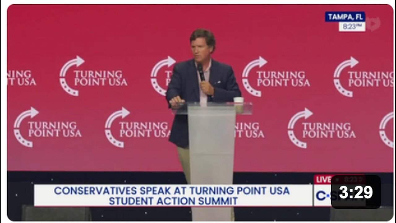 Tucker Carlson at Turning Point USA Student Action Summit says Epstein was working on behalf of Israel.