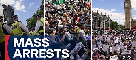 Hundreds arrested at central london pro palestine demonstration