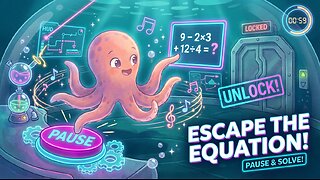 Otto Octopus: Escape the Equation! 🧠🐙 | Math Puzzle Song for Kids
