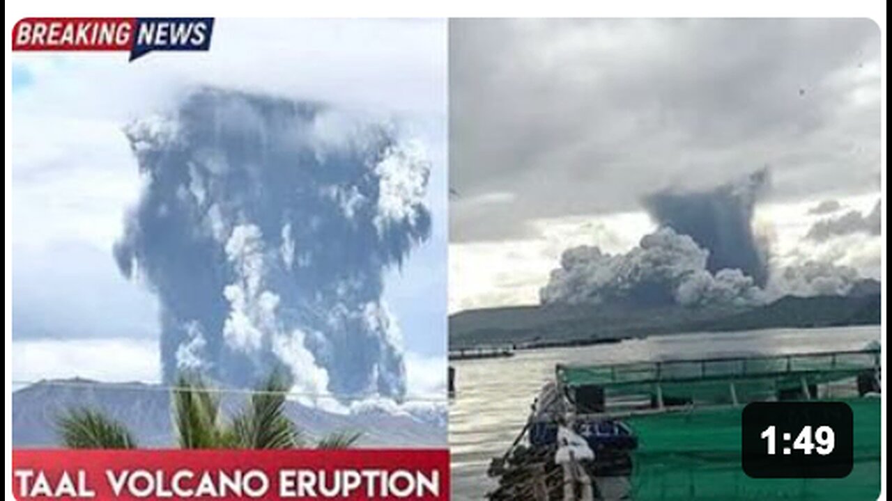 Philippines : Taal Volcano Eruption Today