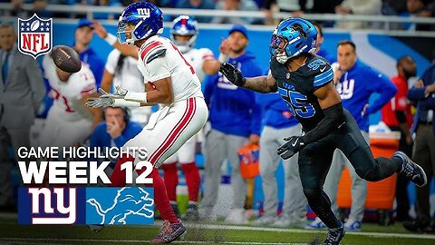 New York Giants vs Detroit Lions week 12 game highlights