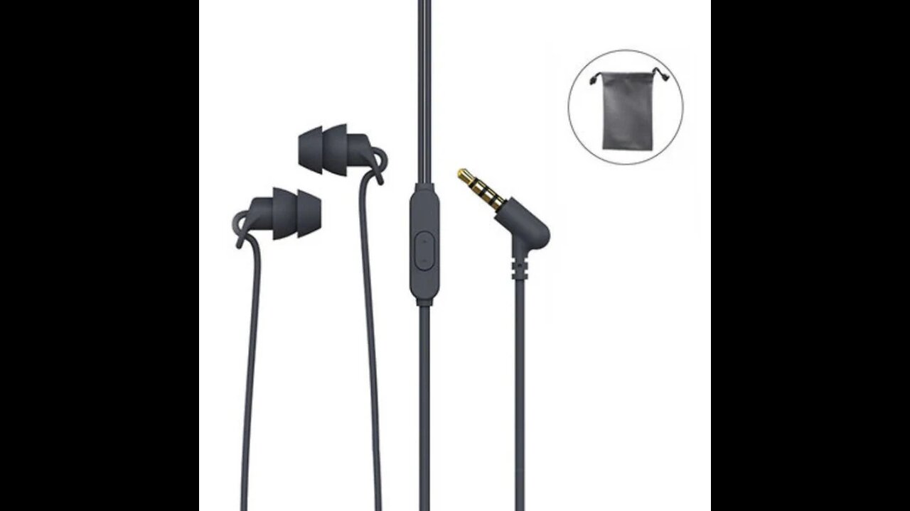 In-ear Silicone Headphones, with Noise Reduction, Lightweight & Wire Control, for Sleeping & Working