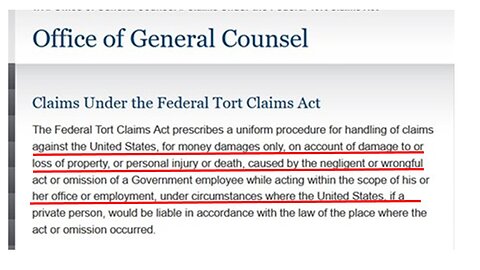USA INC Tort claims need to be paid when the USA INC admits their wrong or you have hard evidence.