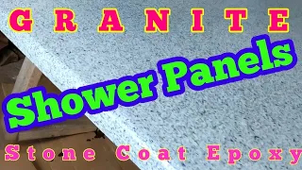 DIY Custom Granite Epoxy Shower Panels -