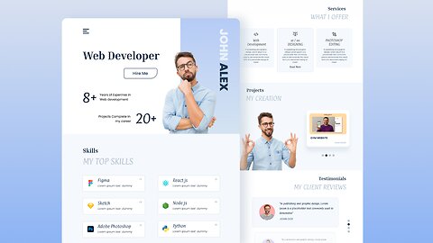 React JS || Portfolio Web Design || Step-by-Step Tutorial