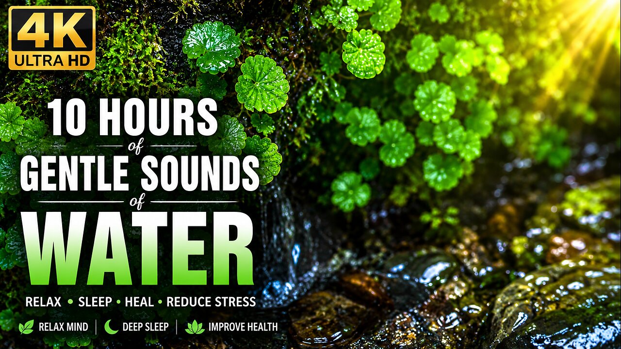10 Hours of Gentle Water Sounds: Deep Sleep & Instant Anxiety Relief