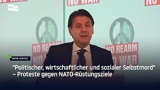 "Politischer, wirtschaftlicher und sozialer Selbstmord" – Proteste gegen NATO-Rüstungsziele