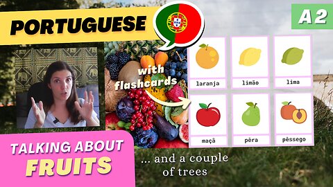 FRUITS in Portuguese (clip) | A2 European Portuguese with comprehensible input