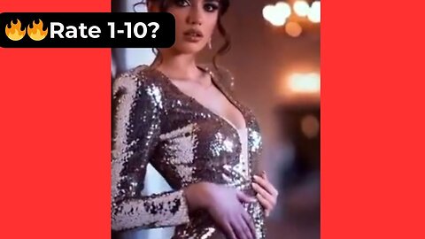 🔥 Rate Her Body in This Sparkly Silver Dress 1-10? 😍 Supermodel 4K