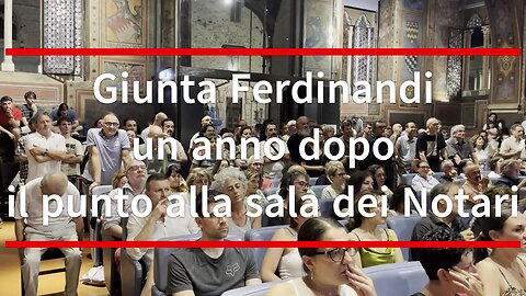 Giunta Ferdinandi un anno dopo il punto alla sala dei Notari
