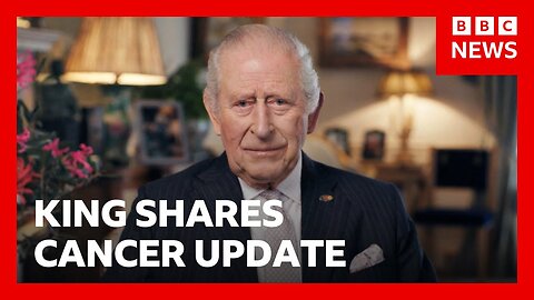King Charles says he can 'share the good news' his cancer treatment will be reduced | BBC News