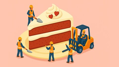 Tiny Workers Build the Perfect Red Velvet Cake in 3 Layers!