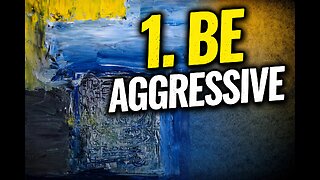 9x12 Abstract Oil Painting with Cold Wax | “1. Be Aggressive”