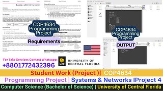 Student Work(Project)|COP4634 Project 4:File Handling & Directory Logic in C++ Work Video |UCF
