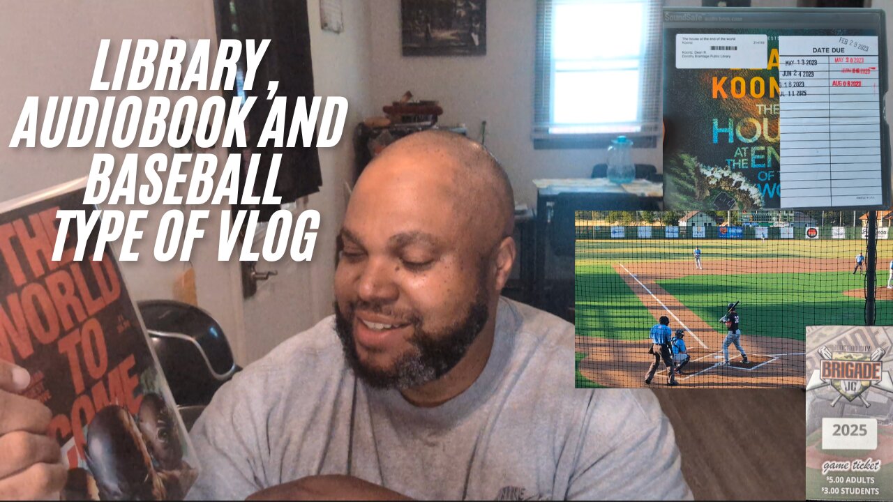 Library and Baseball type of vlog