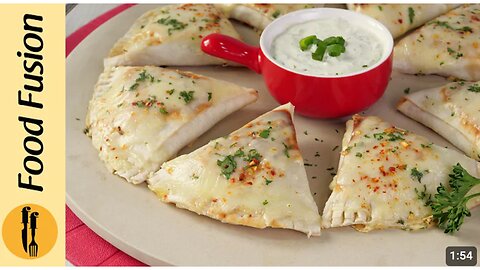 Recipie # 6 - Creamy Tortillas Triangles Recipe by Food Fusion