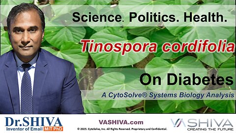 Dr.SHIVA™ LIVE: Tinospora on Diabetes @CytoSolve® Systems Analysis