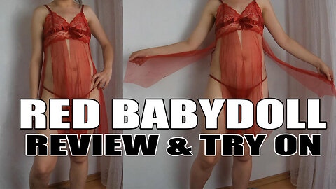 Red Babydoll Lingerie Review And Try On