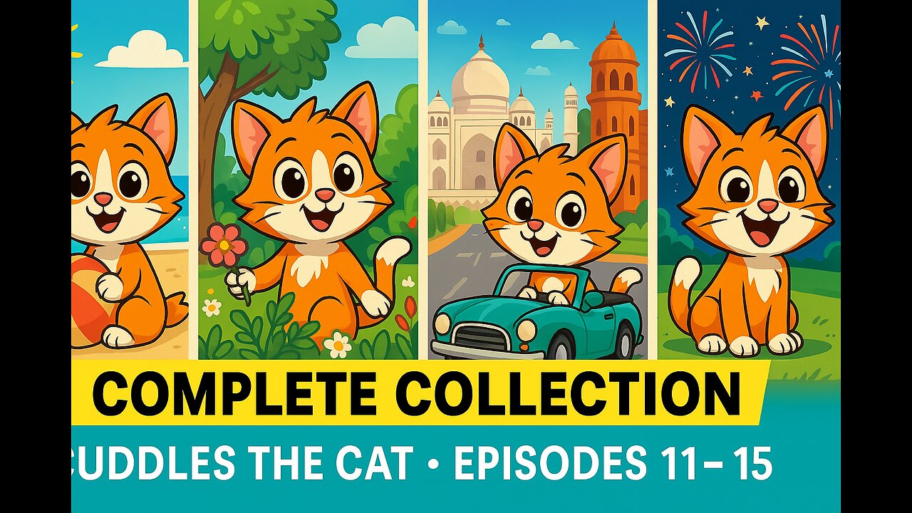 The Dailyyy Stories | Cuddles the Cat | Episodes 11-15 | Complete Collection