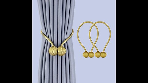 Magnetic Curtain Tiebacks, with Modern European Style, for Home, Bedroom, Office Window (2 Pairs)