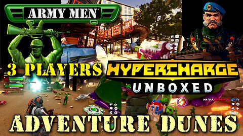 Hypercharge: Unboxed - 3 Players COOP - Adventure Dunes - Hyper-core Defense