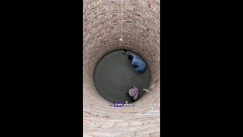 Traditional well digging in Pakistan.