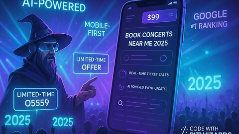🚨 Code With Bitwizards’ 2025 AI Concert Website ($99!): Book Tickets + Live Updates! 💸