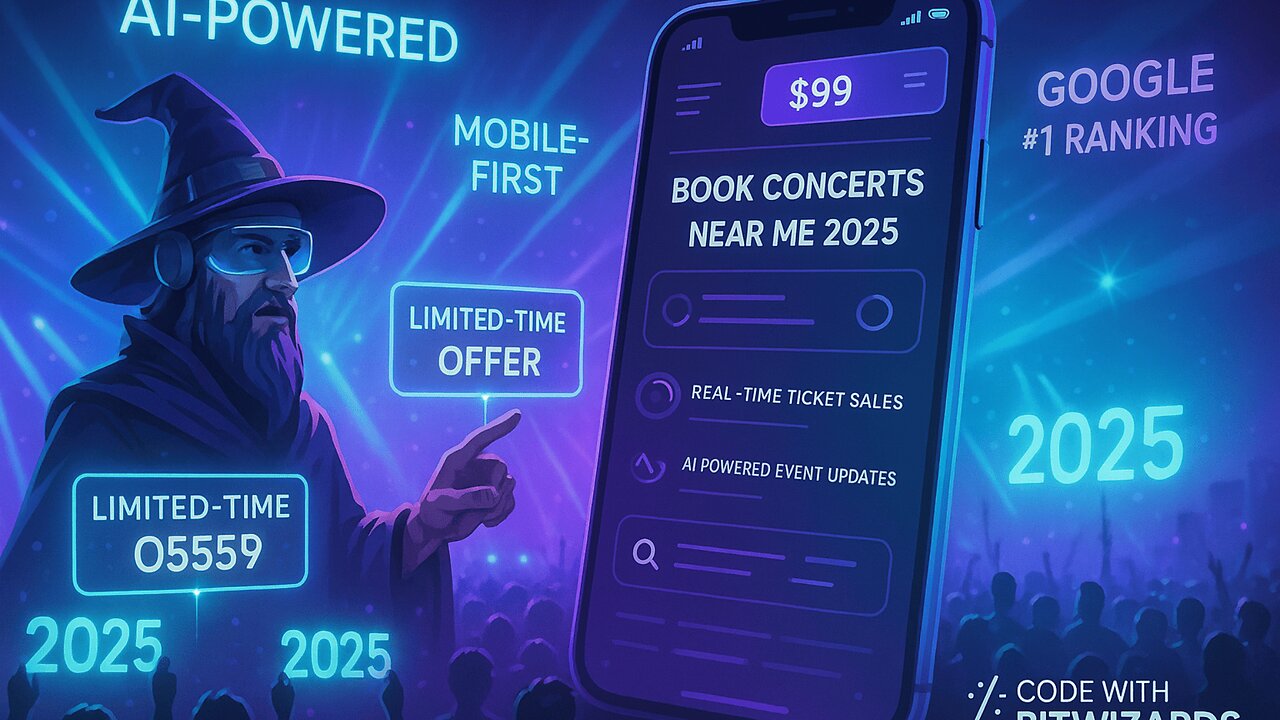🚨 Code With Bitwizards’ 2025 AI Concert Website ($99!): Book Tickets + Live Updates! 💸