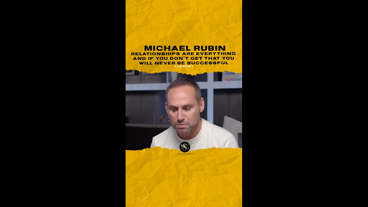 @michaelrubin Relationships are everything and if you don’t get that you will never be successful