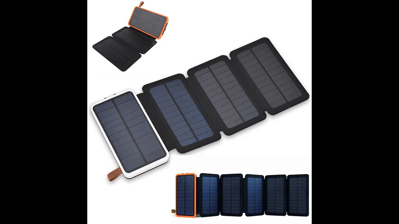 Portable & Waterproof Solar Power Bank For Smart Phones, Tablets and More