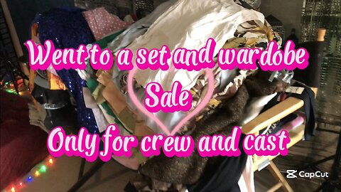 Buying clothes at set wardrobe sale
