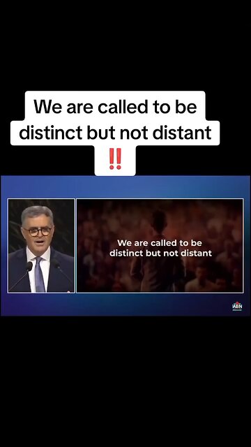 We are called to be distinct not distant!