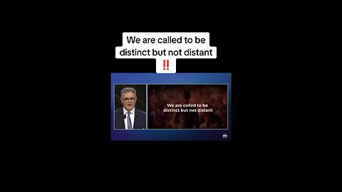 We are called to be distinct not distant!
