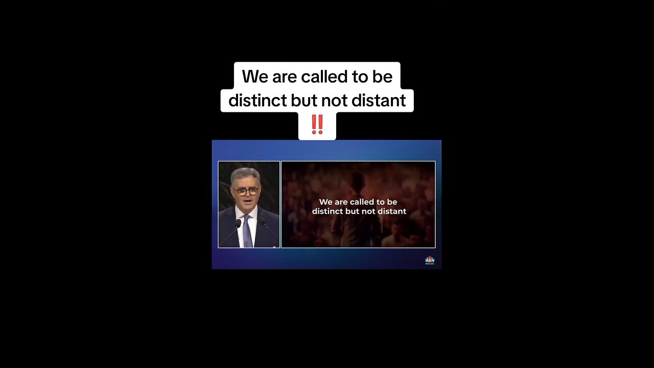 We are called to be distinct not distant!