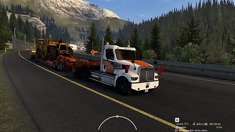 ATS, Downhill 7% grade, Western Star 49x, 60 t, engine Jake braking, automatic transmission