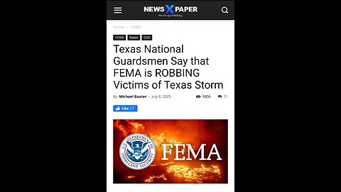 Texas National Guardsmen Say that FEMA is ROBBING Victims of Texas Storm! 🌊 💰 👶