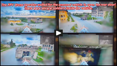 Kostiantynivka: Russian wired FPV drone visits Ukrainian armored vehicle
