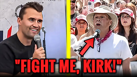 Old Lib CHALLENGES Charlie Kirk to a Fist FIGHT in Front of Crowd