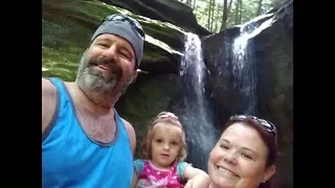 Rock Stall Nature Preserve Ohio with grandaughter