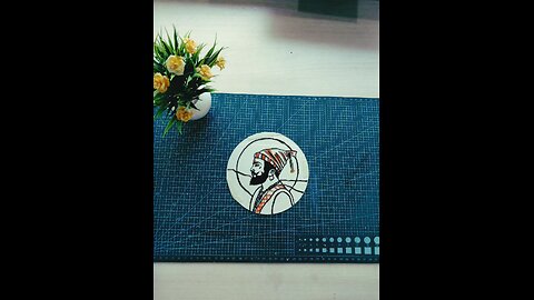 Shivaji maharaj glass painting